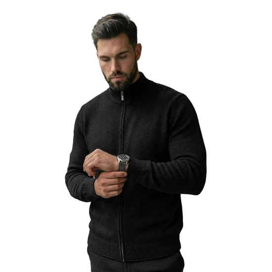 Vīriešu melns džemperis Nelson