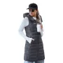 Sieviešu tumši pelēka veste ar kapuci Warm