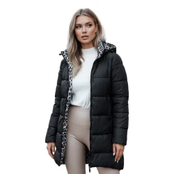 Sieviešu divpusējā melnā jaka Brezi