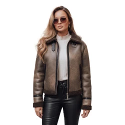 Sieviešu brūna jaka Mira