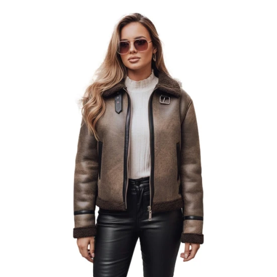 Sieviešu brūna jaka Mira Sieviešu jakas