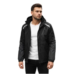 Vīriešu melna slēpošanas jaka Atlant