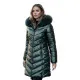 Women's quilted green jacket Bela