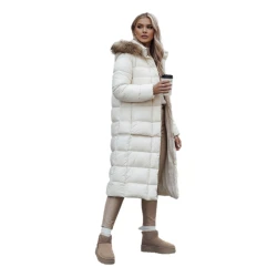 Sieviešu balta ziemas jaka Crom