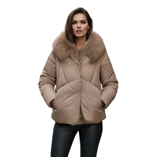 Sieviešu brūna ziemas jaka Lota