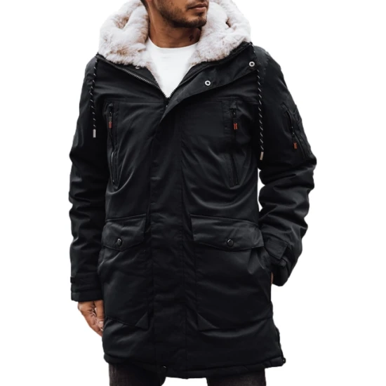 Vīriešu melna ziemas jaka Space