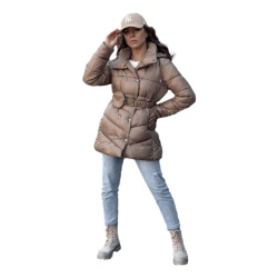 Sieviešu brūna jaka Bloom