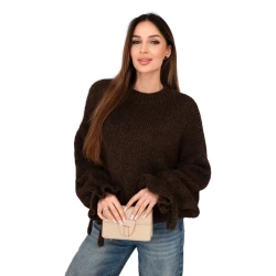 Sieviešu tumši brūns džemperis Fango