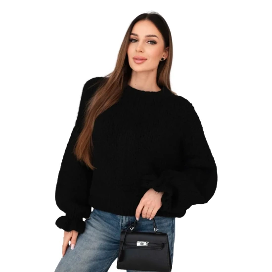 Sieviešu melns džemperis Fango