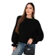 Sieviešu melns džemperis Fango