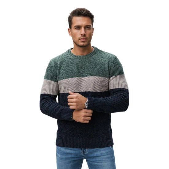 Vīriešu haki un tumši zils džemperis Epic