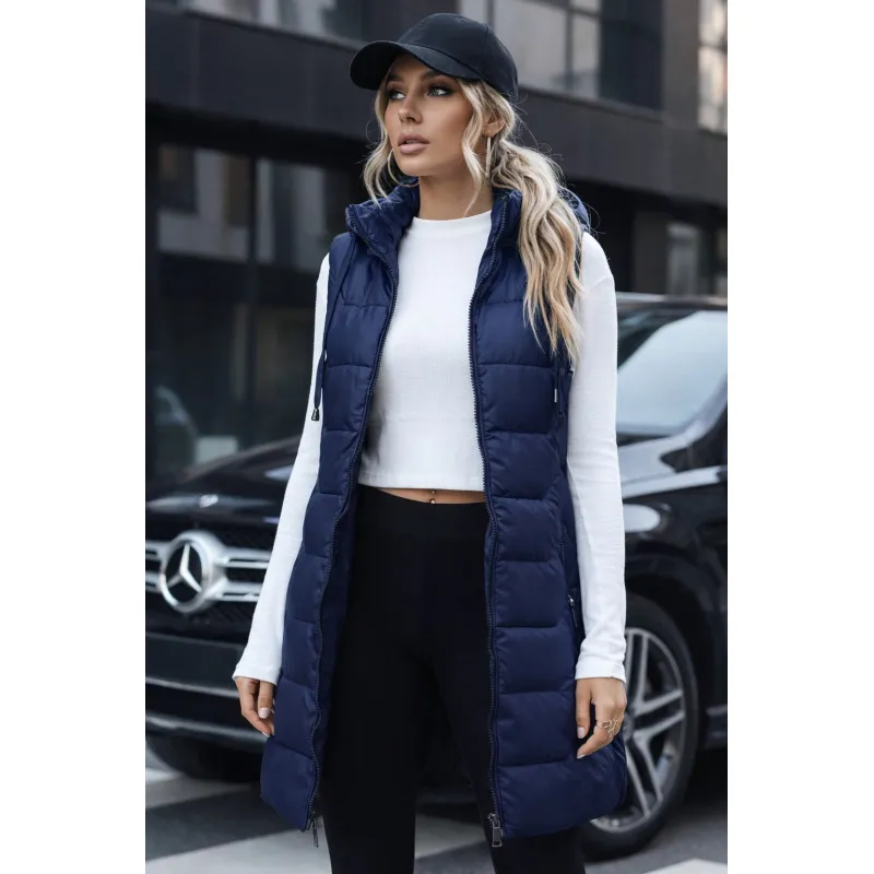 Sieviešu tumši zils izšūts vestīte Foxy Sieviešu vestes