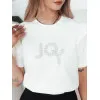 Sieviešu balts t-krekls Joy RY2524