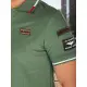 Vīriešu polo krekliņš ar plāksteriem zaļš Dstreet PX0634 PX0634