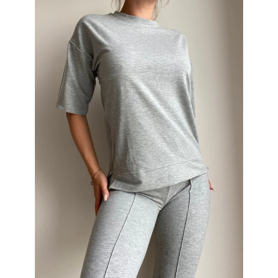 Pelēks sieviešu sporta komplekts Clara PK2113 Premium