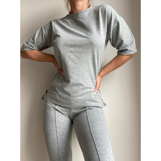 Pelēks sieviešu sporta komplekts Clara PK2113 Premium