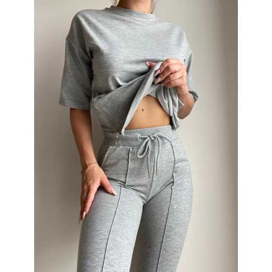 Pelēks sieviešu sporta komplekts Clara PK2113 Premium