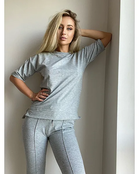 Pelēks sieviešu sporta komplekts Clara
