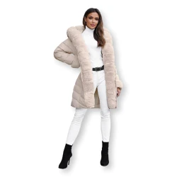 Bēšs žakete ar kažokādu Dorter