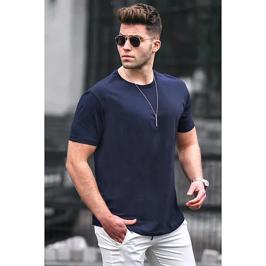 Mens dark blue T-shirt Lucus PK4951 Premium