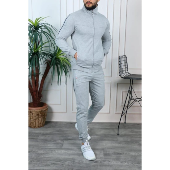 Vīriešu pelēks treniņtērps Teron PK3005 Premium