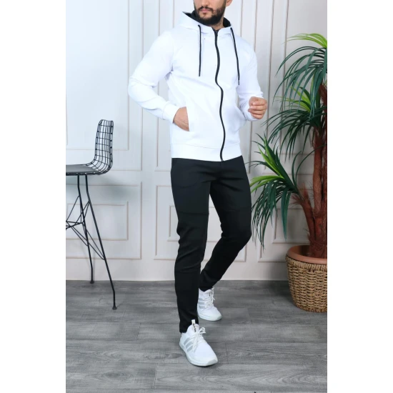 Vīriešu sporta komplekts balts Retro PK3009 Premium