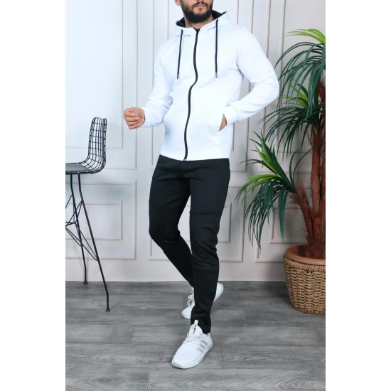 Vīriešu sporta komplekts balts Retro PK3009 Premium