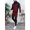 Men's sports set black - burgundy Rener