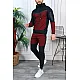 Vīriešu sporta komplekts melns - bordo Rener PK3006 Premium