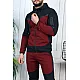 Vīriešu sporta komplekts melns - bordo Rener PK3006 Premium