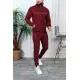 Vīriešu treniņtērps bordo krāsā Orest PK3004 Premium