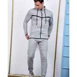 Vīriešu treniņtērps pelēks Letar