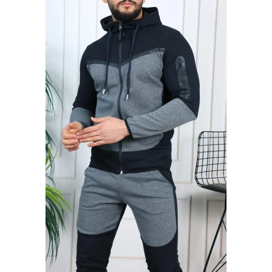 Vīriešu treniņtērps pelēks - melns Rener PK3006 Premium