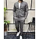 Mens dark grey fine fabric set Hani PK7525 Premium