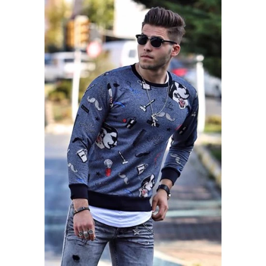 Zils vīriešu džemperis Barber PK1738 Premium