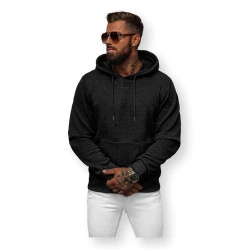 Džemperis ar kapuci melns Ifer