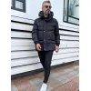 Melna vīriešu jaka ar kapuci Chipo PK2565 Premium
