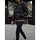 Vīriešu melna jaka ar kapuci Tido PK4747 Premium