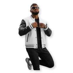 Balta eko ādas jaka Viter