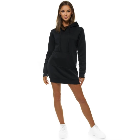 Sieviešu melna kleita ar kapuci Megan JS/YS10003/3