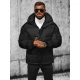 Melna vīriešu stepēta ziemas jaka Poker JS/31M5008
