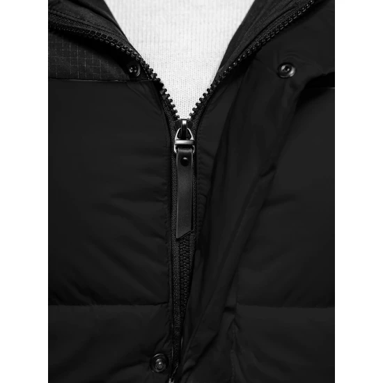 Melna vīriešu stepēta ziemas jaka Poker JS/31M5008