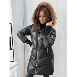 Sieviešu melna ziemas jaka Favi