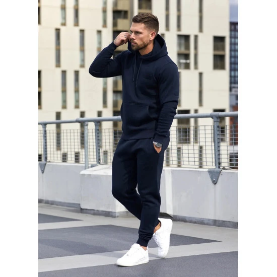 Tumši zils treniņtērps ar kapuci vīriešiem PK3030