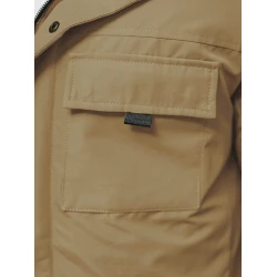 Vīriešu brūna jaka ar kapuci Ziema