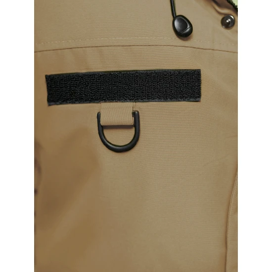 Vīriešu brūna jaka ar kapuci Ziema JS/31M5018