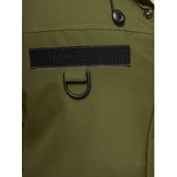 Vīriešu haki krāsas jaka ar kapuci Ziema