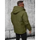 Vīriešu haki krāsas jaka ar kapuci Ziema JS/31M5018