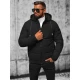Vīriešu melna stepēta jaka ar kapuci Mino JS/31M5006