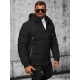 Vīriešu melna stepēta jaka ar kapuci Mino JS/31M5006